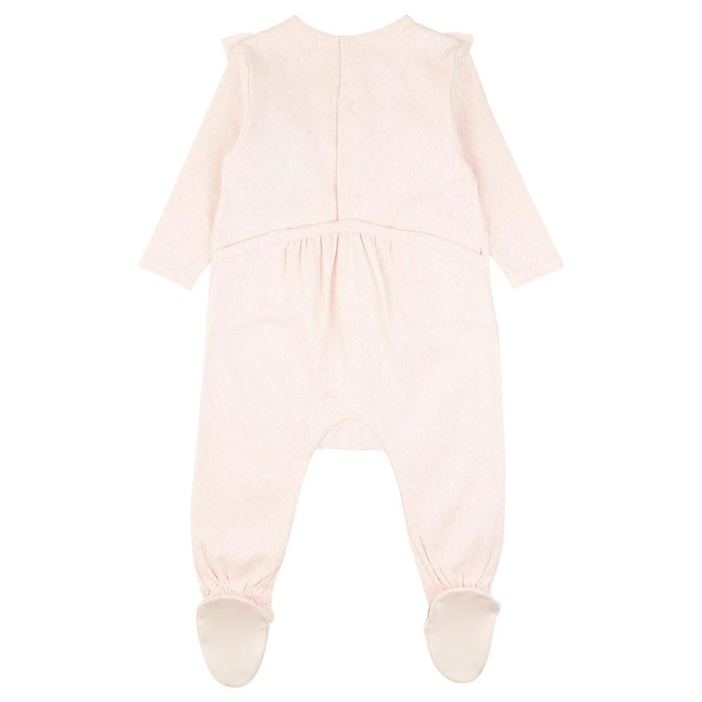 商品Michael Kors|Pale Pink Repeat Logo Pattern Romper Bib & Gift Box,价格¥319,第4张图片详细描述