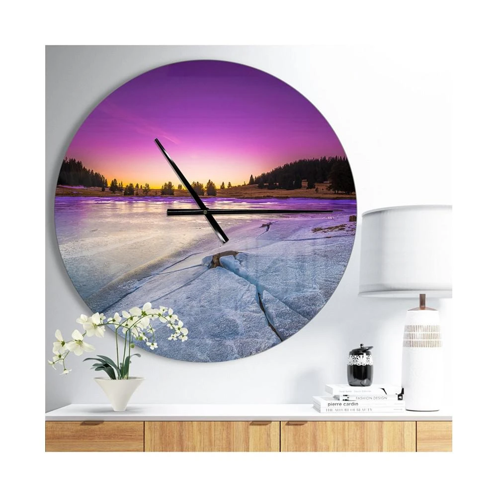 商品Design Art|Designart Oversized Landscapes Round Metal Wall Clock,价格¥1221,第4张图片详细描述