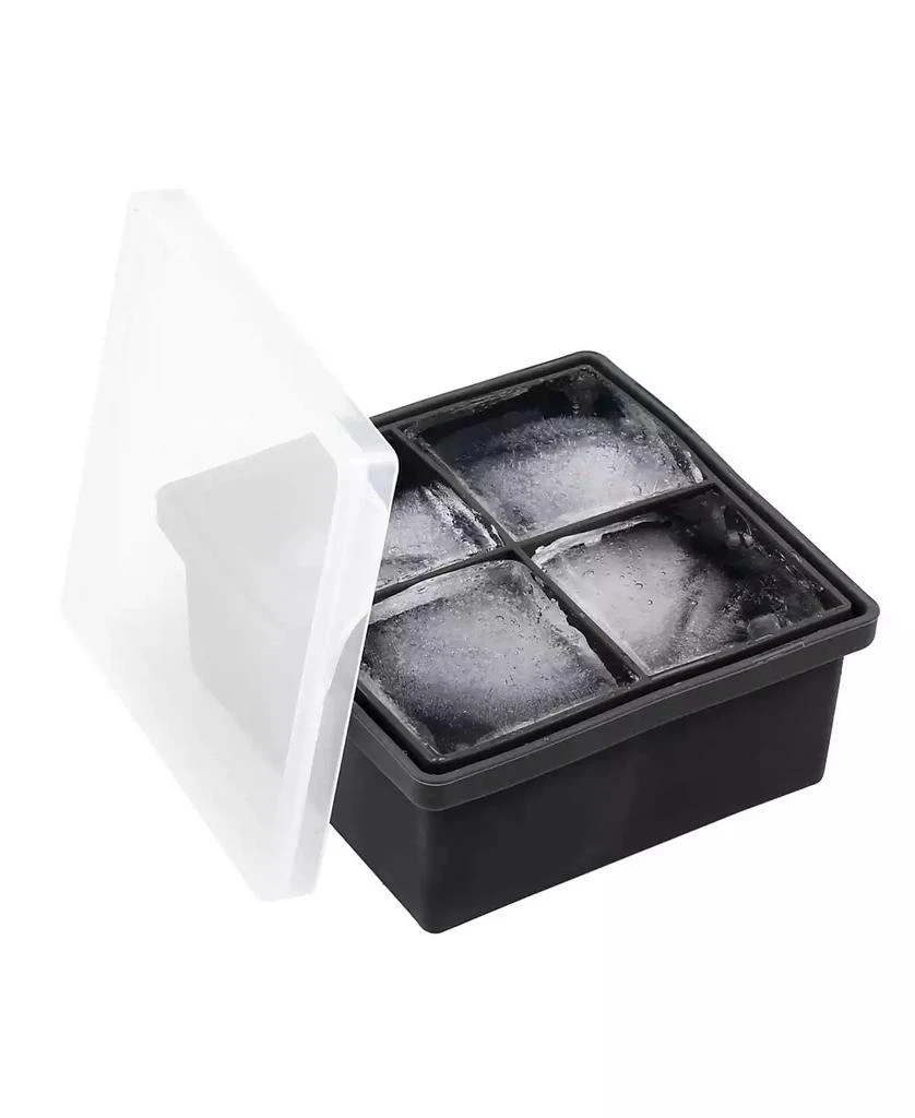 商品Thirstystone|Large 4-Cube Silicone Ice Mold with Clear Lid,价格¥54,第1张图片