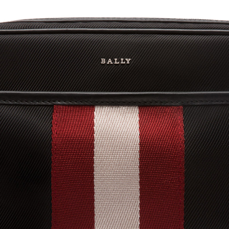 Bally 巴利 黑色尼龙拼皮革边饰男士挎包 6220464商品第4张图片规格展示