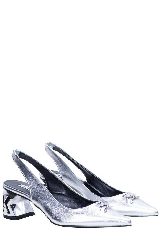 商品Karl Lagerfeld Paris|Karl Lagerfeld K-Blok Pointed-Toe Slingback Pumps,价格¥1365,第4张图片详细描述