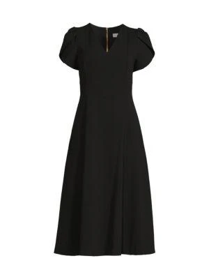 商品Calvin Klein|Puff Sleeve Flare Dress,价格¥375,第3张图片详细描述