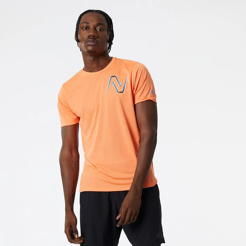 商品New Balance|New Balance Printed Impact Run S/S T-Shirt - Men's,价格¥193,第1张图片