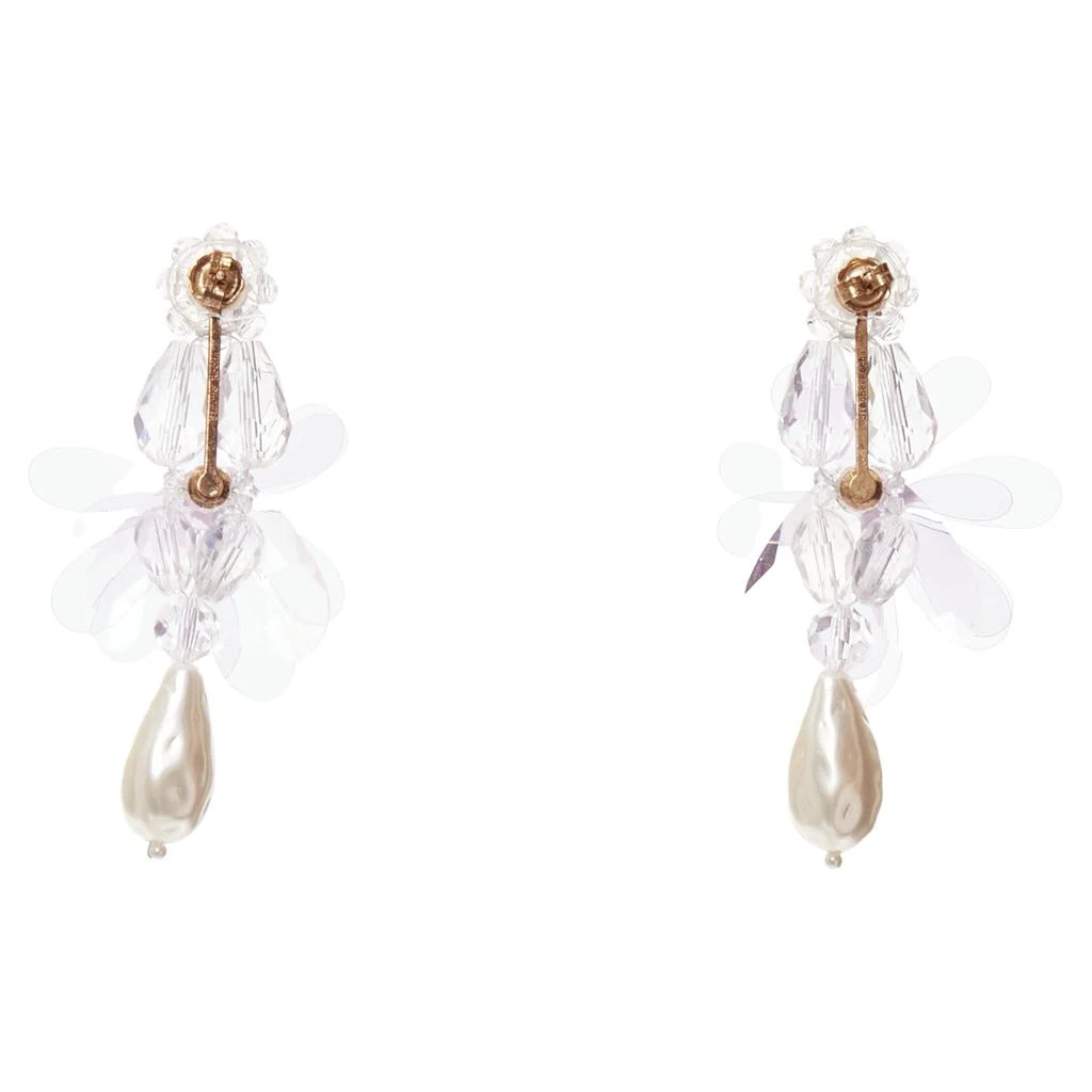 商品[二手商品] Simone Rocha|Plastic Flower Drop Faux Pearl Pin Earrings,价格¥3365,第5张图片详细描述