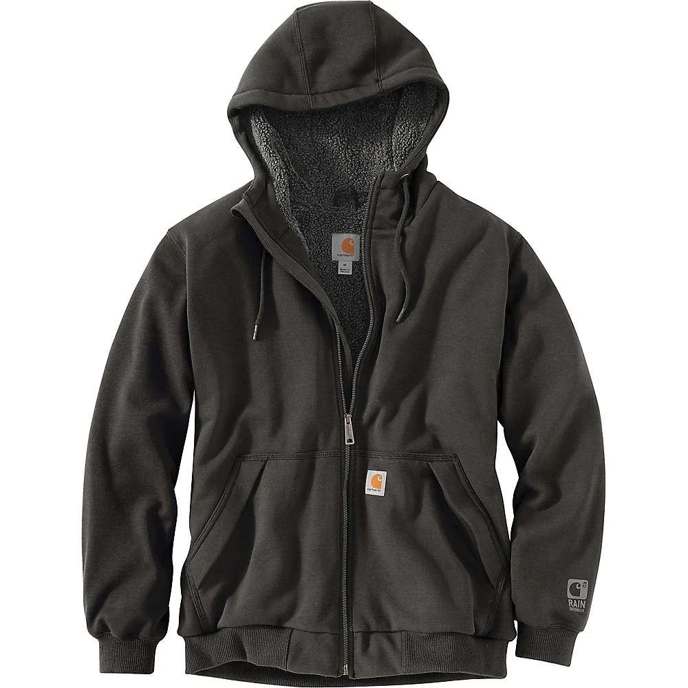 商品Carhartt|Carhartt Men's Rain Defender Relaxed Fit Midweight Sherpa-Lined Full-Zip Hooded Sweatshirt,价格¥618,第1张图片