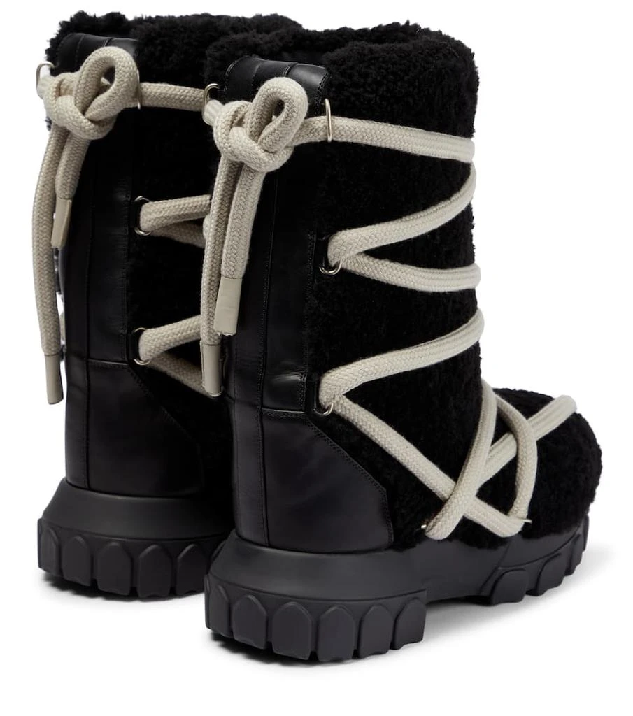 商品Rick Owens|DRKSHDW绑带式羊毛皮靴子,价格¥14434,第3张图片详细描述