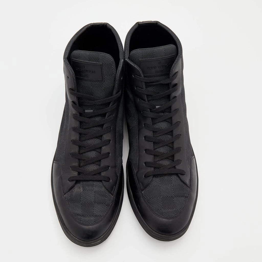 商品[二手商品] Louis Vuitton|Louis Vuitton Damier Graphite Nylon And Leather Offshore High Top Sneakers Size 44,价格¥3076,第3张图片详细描述
