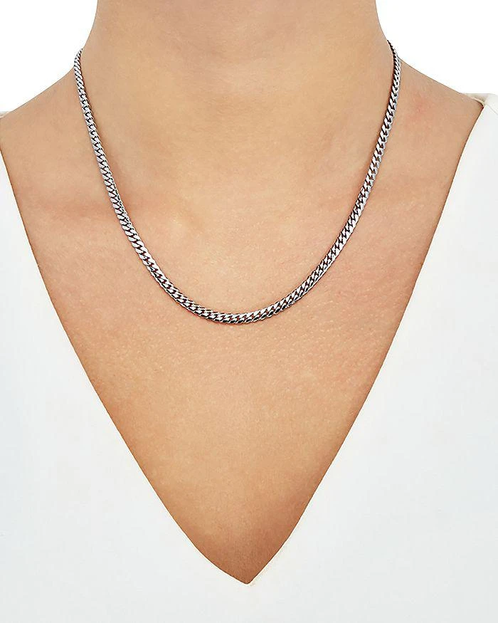 商品Alberto Amati|Sterling Silver Curb Link Chain Necklace, 22",价格¥1495,第2张图片详细描述