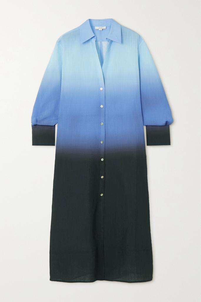 商品Vince|渐变色帆布衬衫式中长连衣裙,价格¥3303,第1张图片