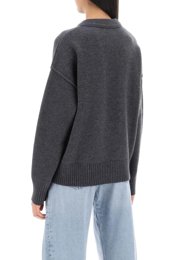 商品AMI|Crew Neck Sweater With Ami De Coeur Intarsia,价格¥2388,第2张图片详细描述