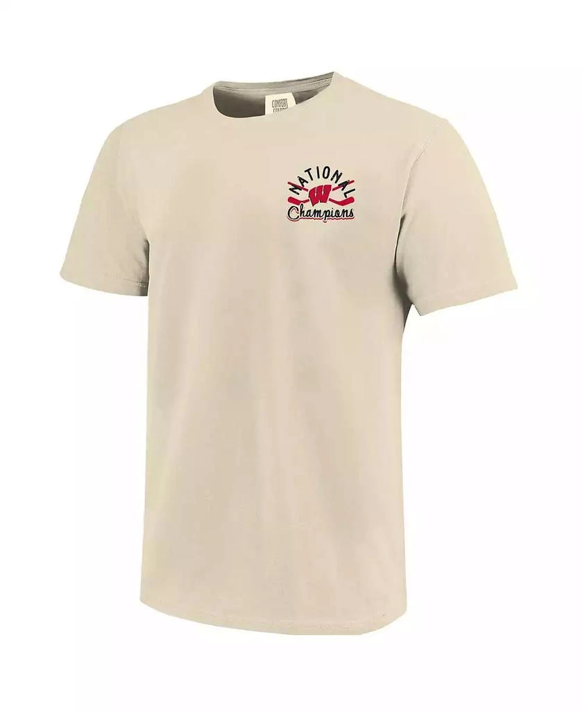 商品Image One|Men's Cream Wisconsin Badgers 2025 NCAA Frozen Four Women's Ice Hockey Tournament Champions Comfort Colors T-Shirt,价格¥260,第3张图片详细描述
