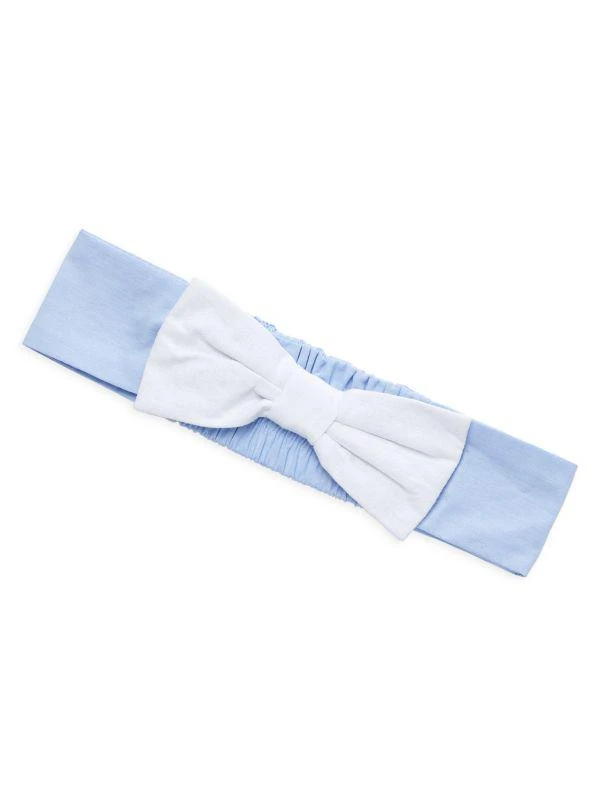 商品Little Me|Chambray Baby Girl's 3-Piece Top, Leggings & Bow Headband,价格¥118,第4张图片详细描述