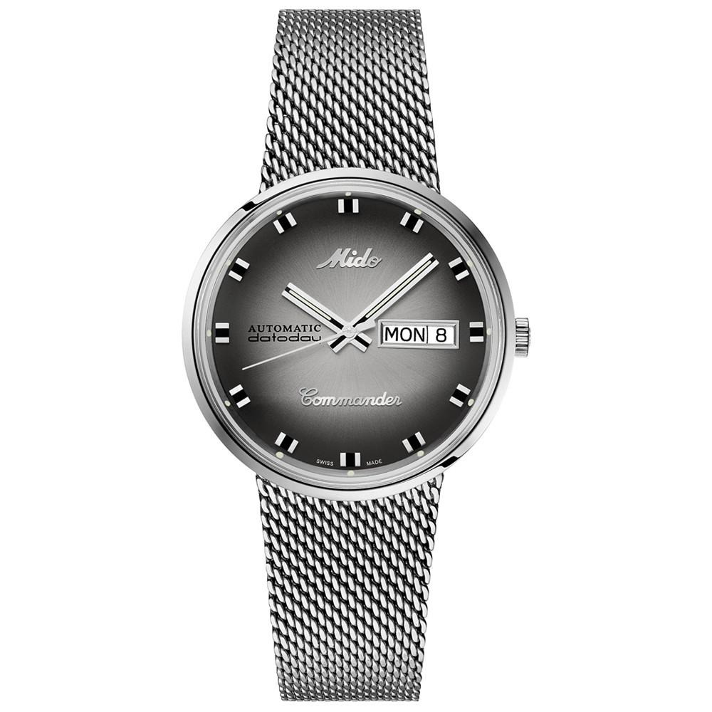 Swiss Automatic Commander Shade Stainless Steel Mesh Bracelet Watch, 37mm - A Special Edition商品第1张图片规格展示