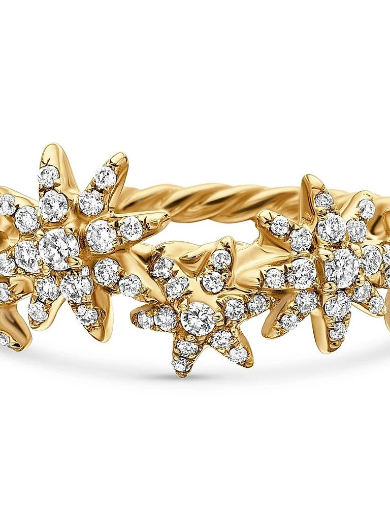 Starburst Cluster Band Ring in 18K Yellow Gold 商品