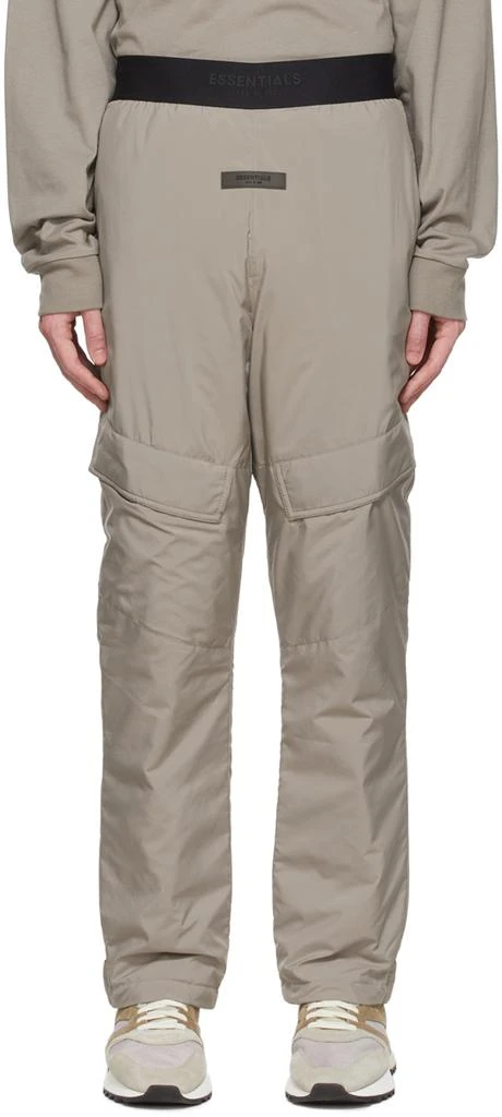 商品Essentials|Taupe Polyester Cargo Pants,价格¥463,第1张图片