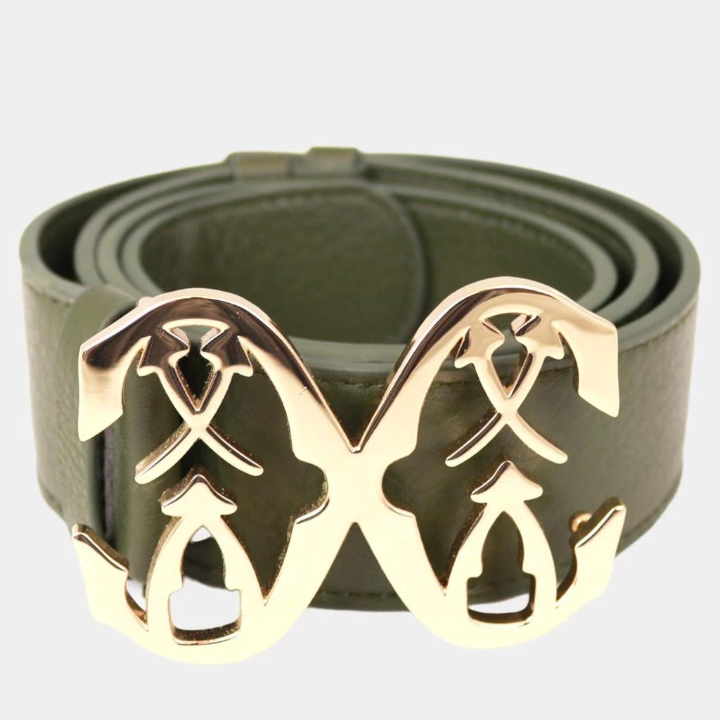 商品Charriol|Charriol Military Green Leather MARIE OLGA W-Belts,价格¥1294,第1张图片