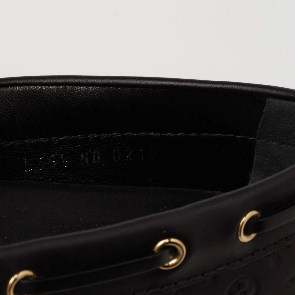 Louis Vuitton Black Monogram Leather Bow Slip On Loafers Size 35.5 商品