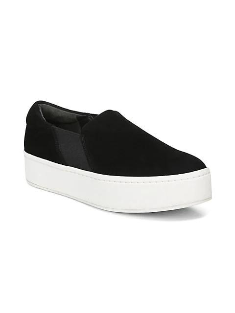 商品Vince|Warren Slip-On Platform Suede Sneakers,价格¥1655,第4张图片详细描述