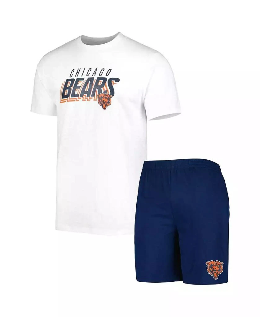 商品Concepts Sport|Men's Navy, White Chicago Bears Downfield T-shirt and Shorts Sleep Set,价格¥279,第1张图片