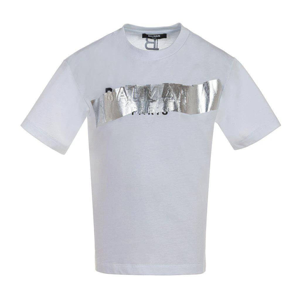 商品Balmain|Balmain Kids Logo Printed Crewneck T-Shirt,价格¥815,第1张图片