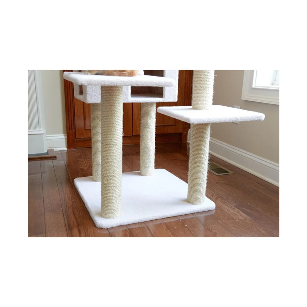 Real Wood Cat Tree, Multi Levels With Ramp, 3 Perches & 2 Condos 商品