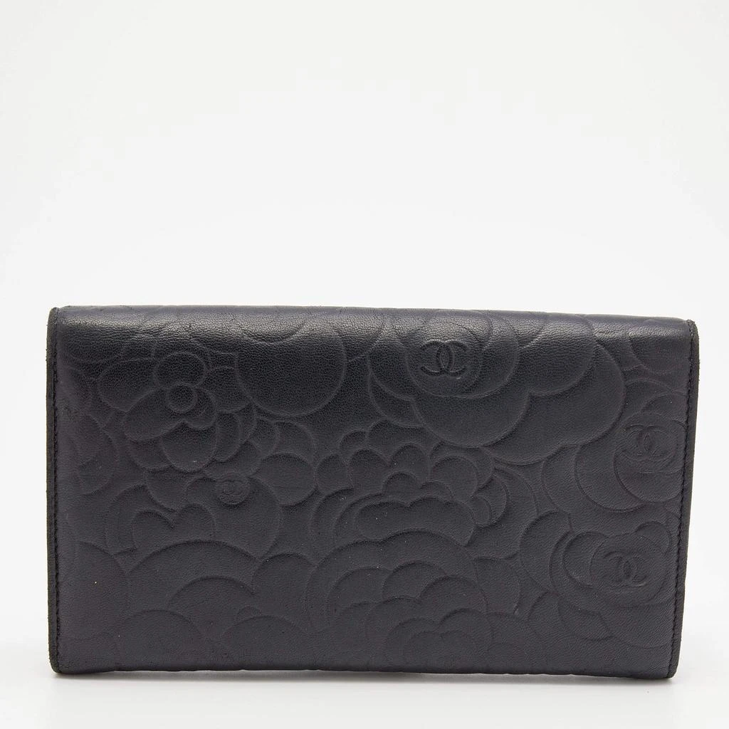 商品[二手商品] Chanel|Chanel Black Leather Camellia Flap Wallet,价格¥4696,第4张图片详细描述