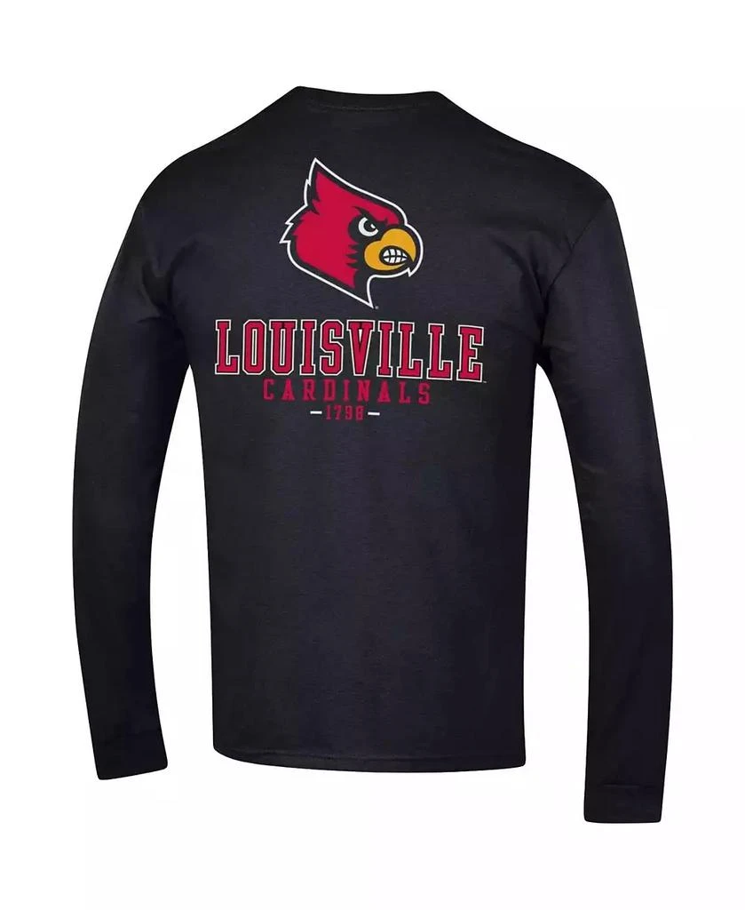 商品CHAMPION|Men's Black Louisville Cardinals Team Stack Long Sleeve T-shirt,价格¥225,第3张图片详细描述