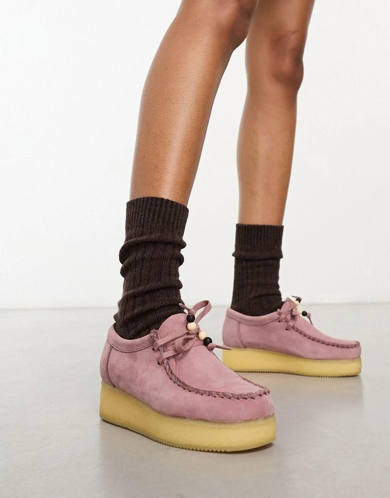 商品Clarks|Clarks Originals Wallabee shoes in dusty pink,价格¥808,第1张图片