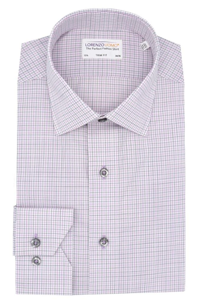 商品Lorenzo Uomo|Check Trim Fit Dress Shirt,价格¥410,第1张图片