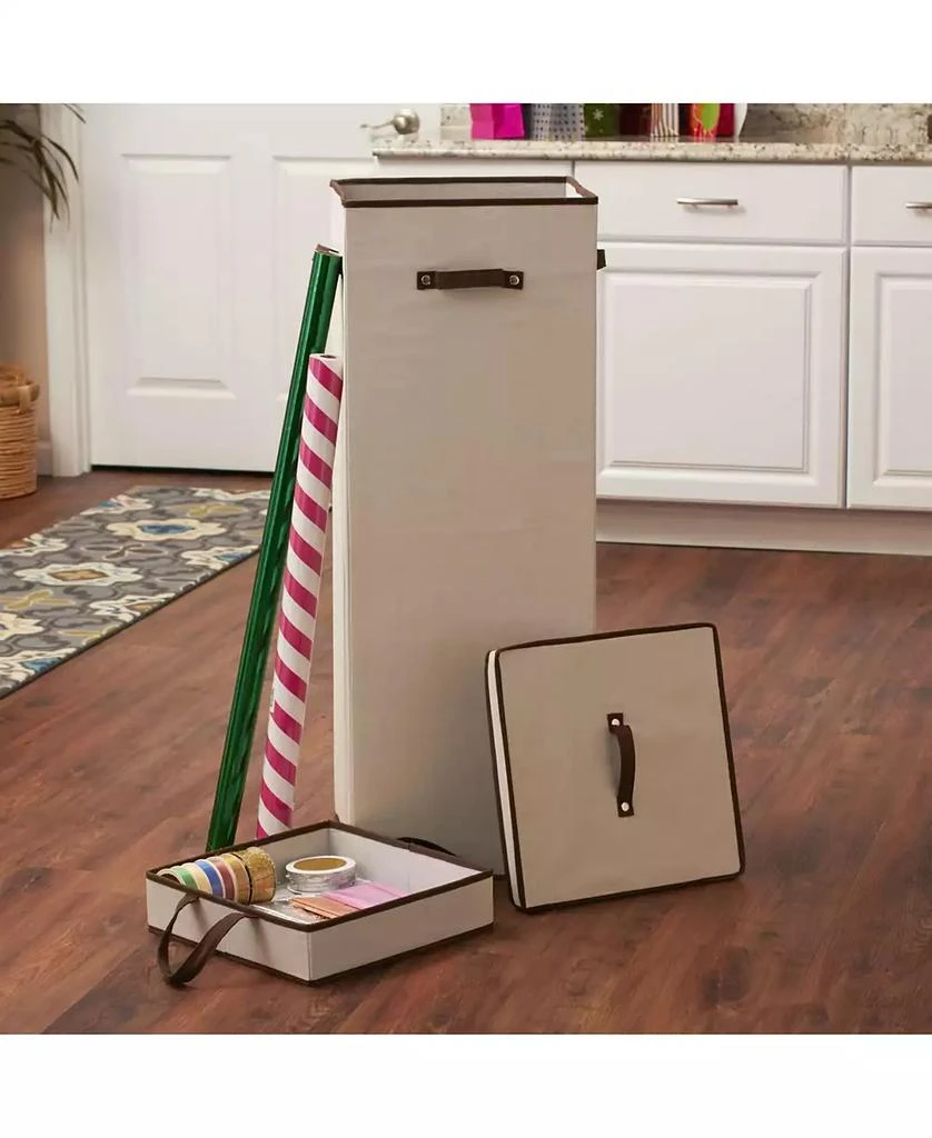 商品Household Essentials|Household Essential Tall Wrapping Paper Organizer Storage Box with Lift-Out Ribbon Tray,价格¥431,第2张图片详细描述