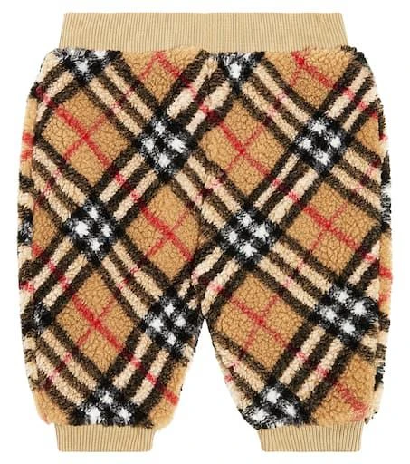 商品Burberry|婴幼儿 — Burberry Check泰迪绒运动裤,价格¥3565,第1张图片