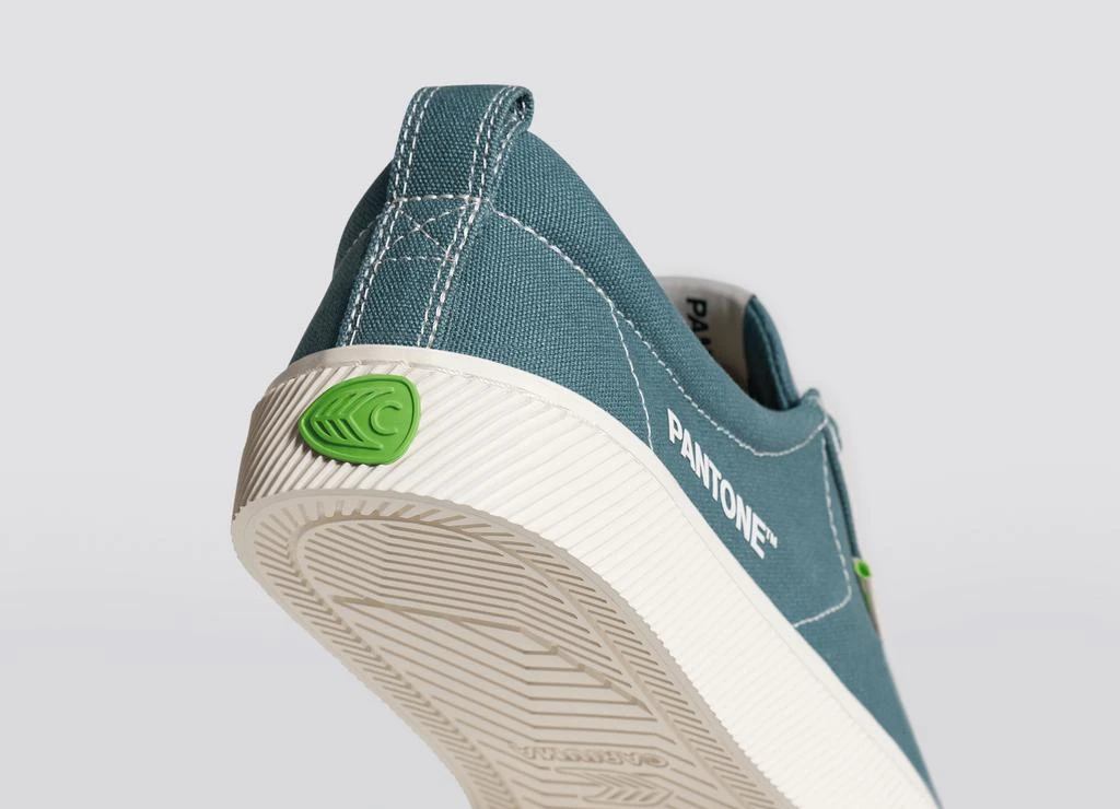 OCA Low Pantone Tapestry Blue Canvas Contrast Thread Sneaker Women 商品