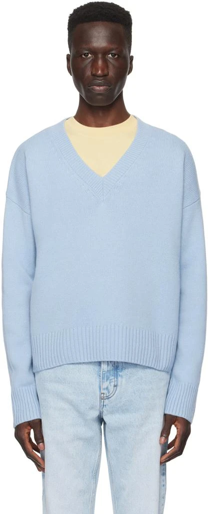 商品AMI|Blue Cropped Sweater,价格¥4720,第1张图片