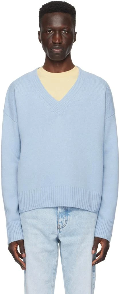 商品AMI|Blue Cropped Sweater,价格¥4398,第1张图片