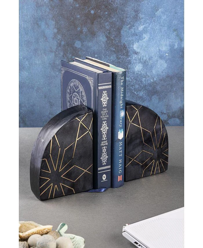 商品GAURI KOHLI|Enchant Black Marble Bookends, Set of 2,价格¥333,第3张图片详细描述