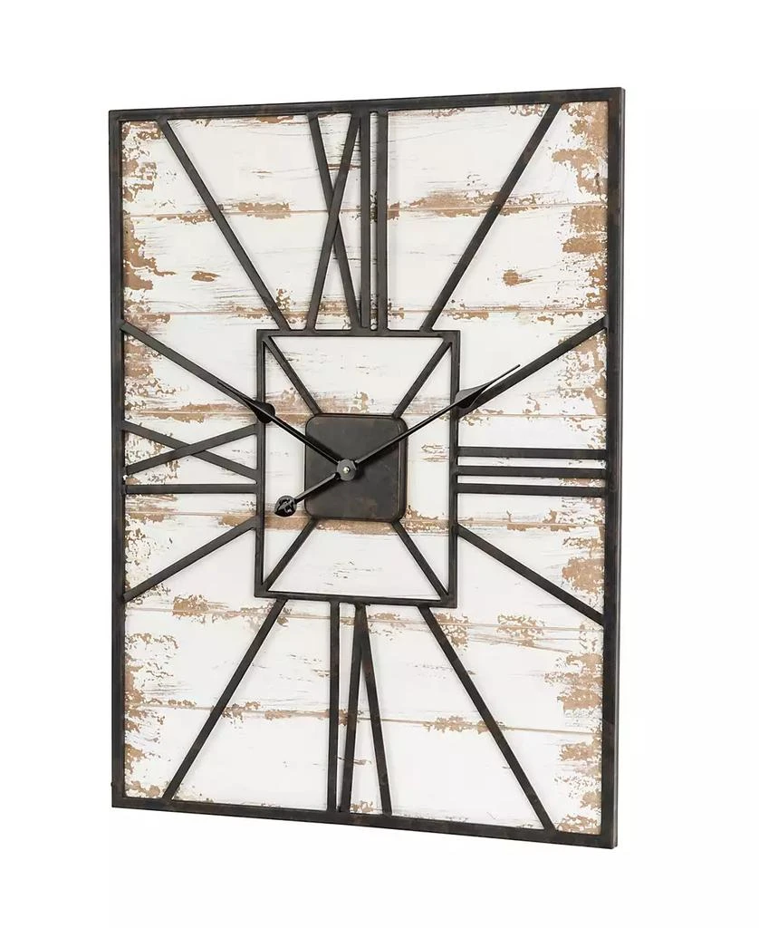 商品Glitzhome|Oversized Farmhouse Wooden Wall Clock,价格¥1102,第3张图片详细描述