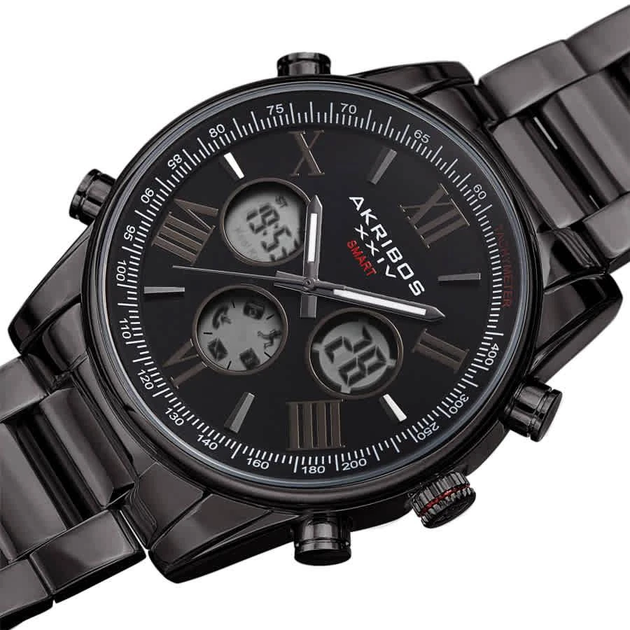 商品Akribos XXIV|Quartz Black Dial Men's Smart Watch AK1095BK,价格¥516,第2张图片详细描述