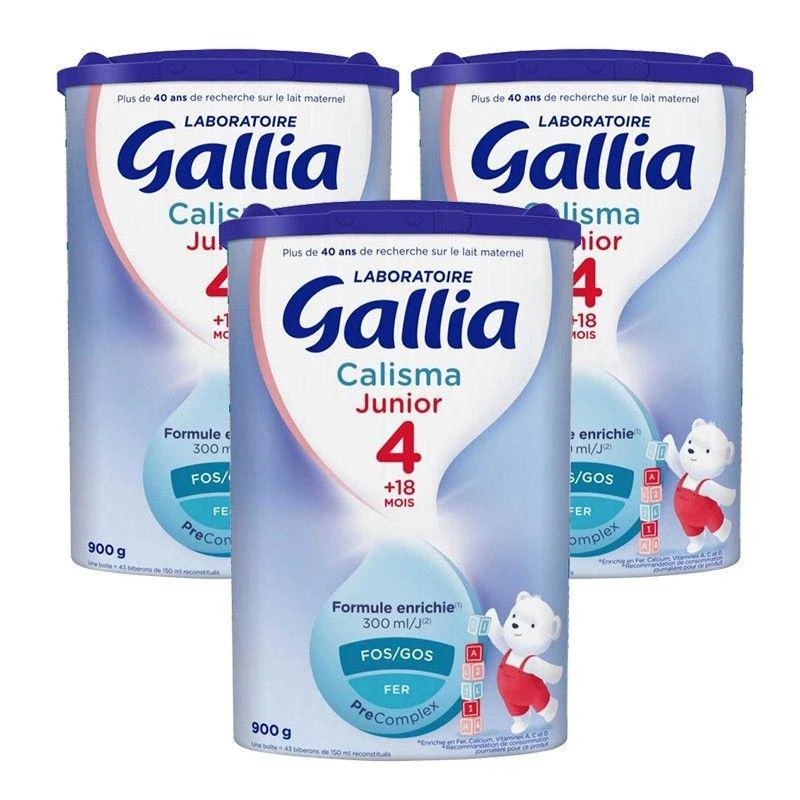商品gallia|欧洲直邮Gallia 达能佳丽雅4段标准型婴儿奶粉900G*3罐 2020新包装,价格¥662,第1张图片