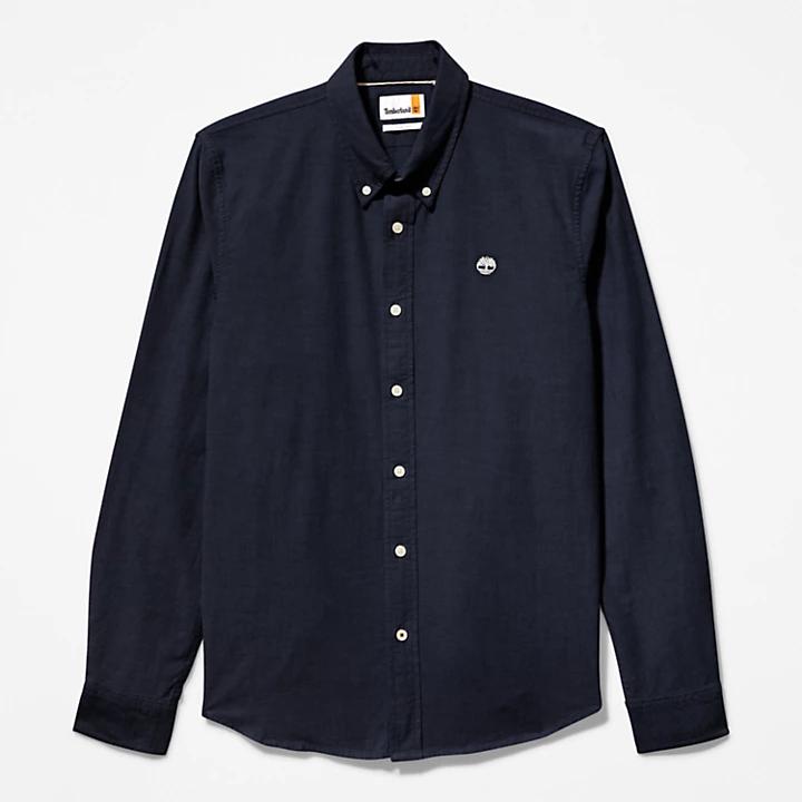 Pleasant River Slim Oxford Shirt for Men in Navy商品第6张图片规格展示