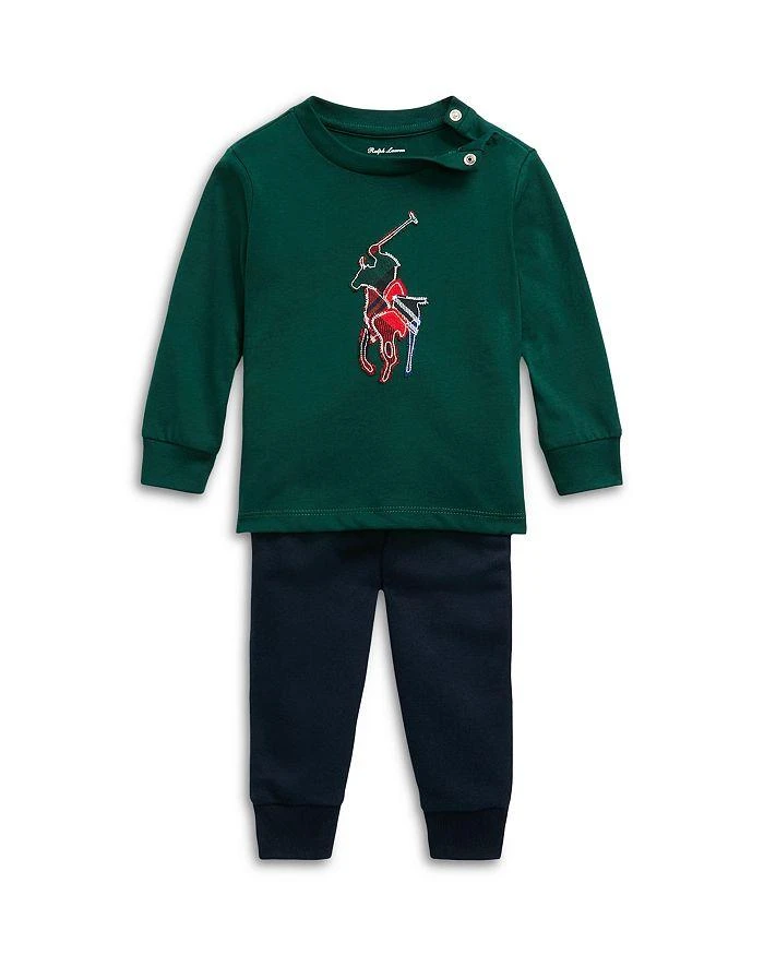 商品Ralph Lauren|Boys' Long Sleeve Tee & Jogger Pants Set - Baby,价格¥524,第1张图片详细描述