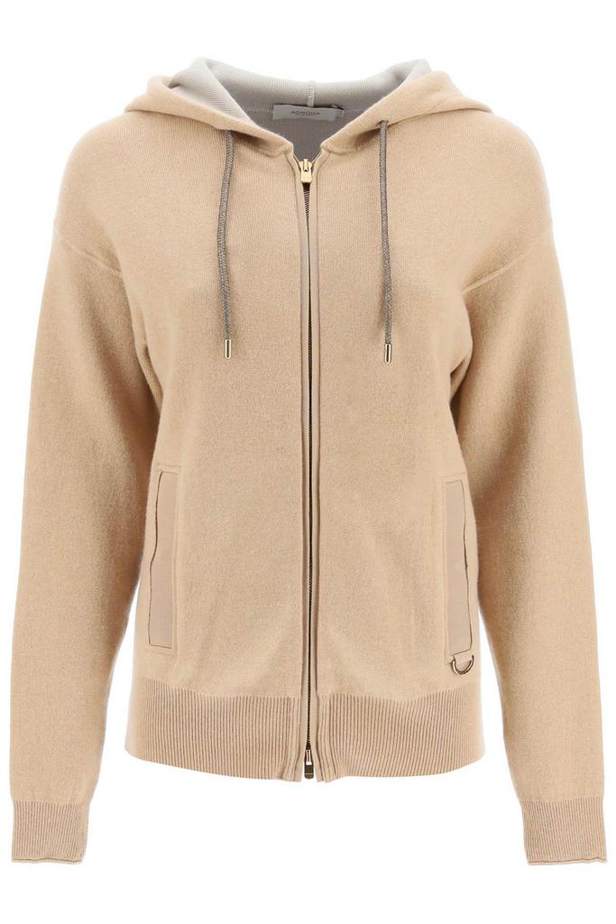Agnona cashmere blend zipped hoodie商品第1张图片规格展示