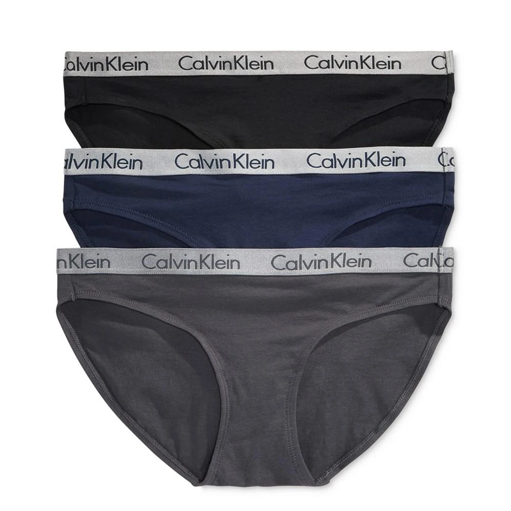 商品Calvin Klein|Women's Radiant Cotton 3-Pack Bikini Underwear QD3589,价格¥158,第1张图片