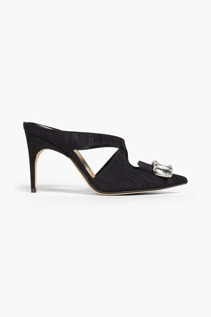 商品Sergio Rossi|Crystal-embellished moire mules,价格¥3886,第1张图片