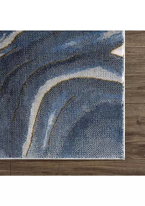 商品belk|Rugs Regal Reg120a Blue Grey Sand Wave Pattern Area Rug 6 X 9,价格¥1128,第4张图片详细描述