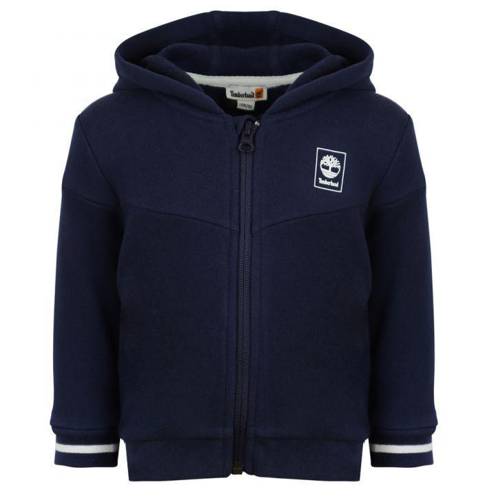 商品Timberland|Navy Hooded Baby Boys Zip Up,价格¥398-¥439,第1张图片