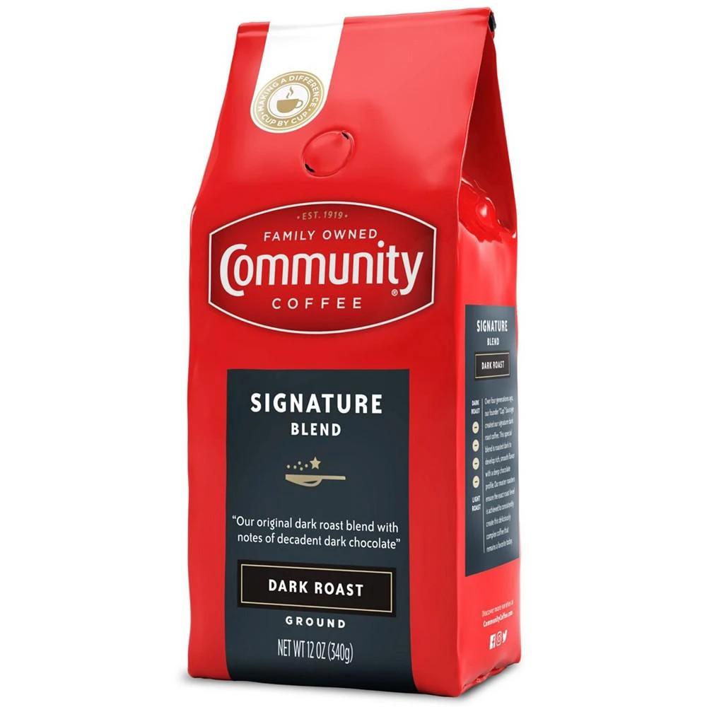 商品Community Coffee|Signature Blend Dark Roast Premium Ground Coffee, 12 Oz - 6 Pack,价格¥463,第3张图片详细描述