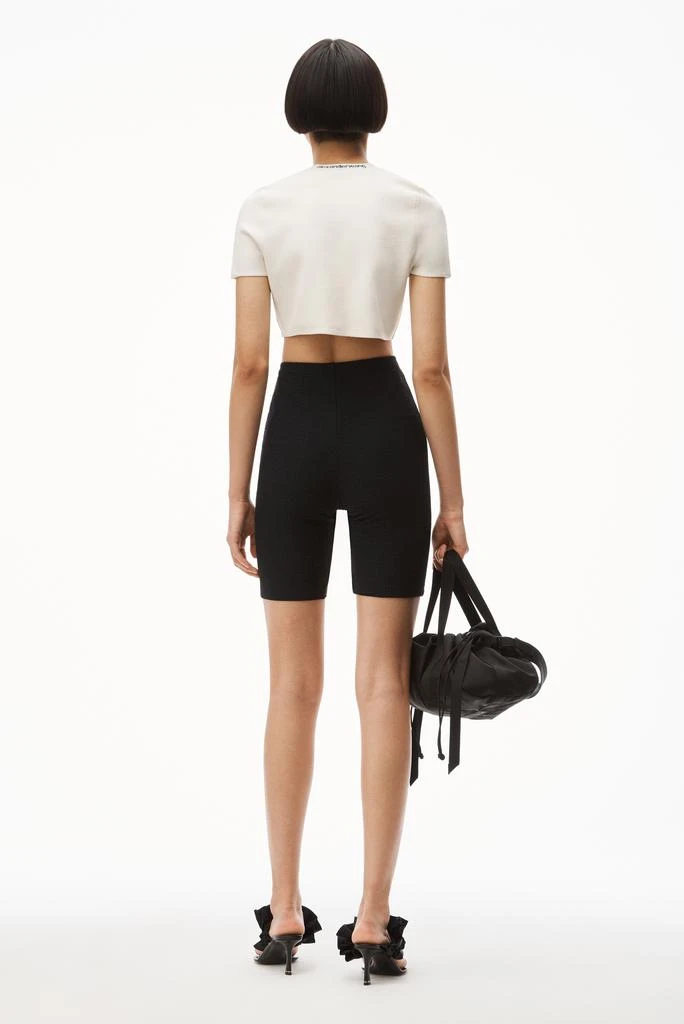 商品Alexander Wang|BIKE SHORT IN TEXTURED LOGO JERSEY,价格¥931,第5张图片详细描述