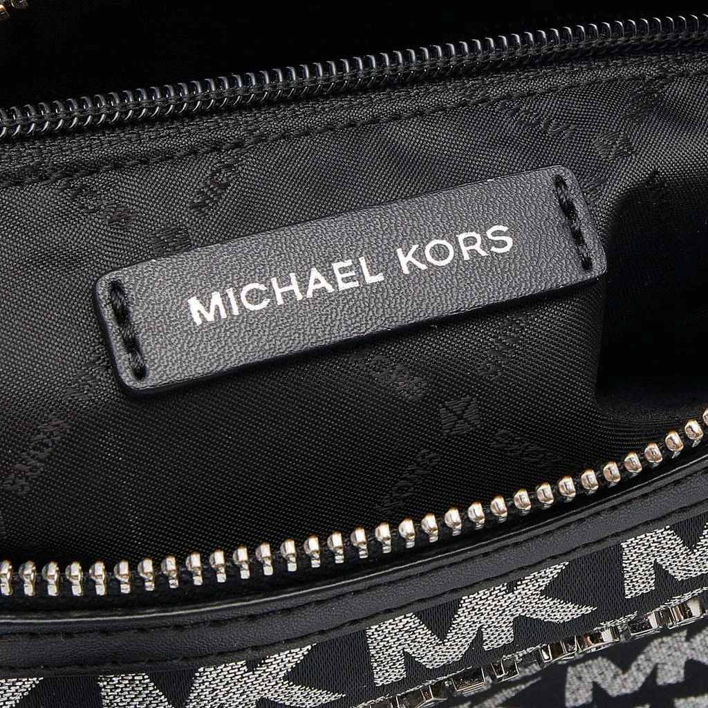 Michael Kors Black Jacquard And Leather Bedford Boston Bag 商品
