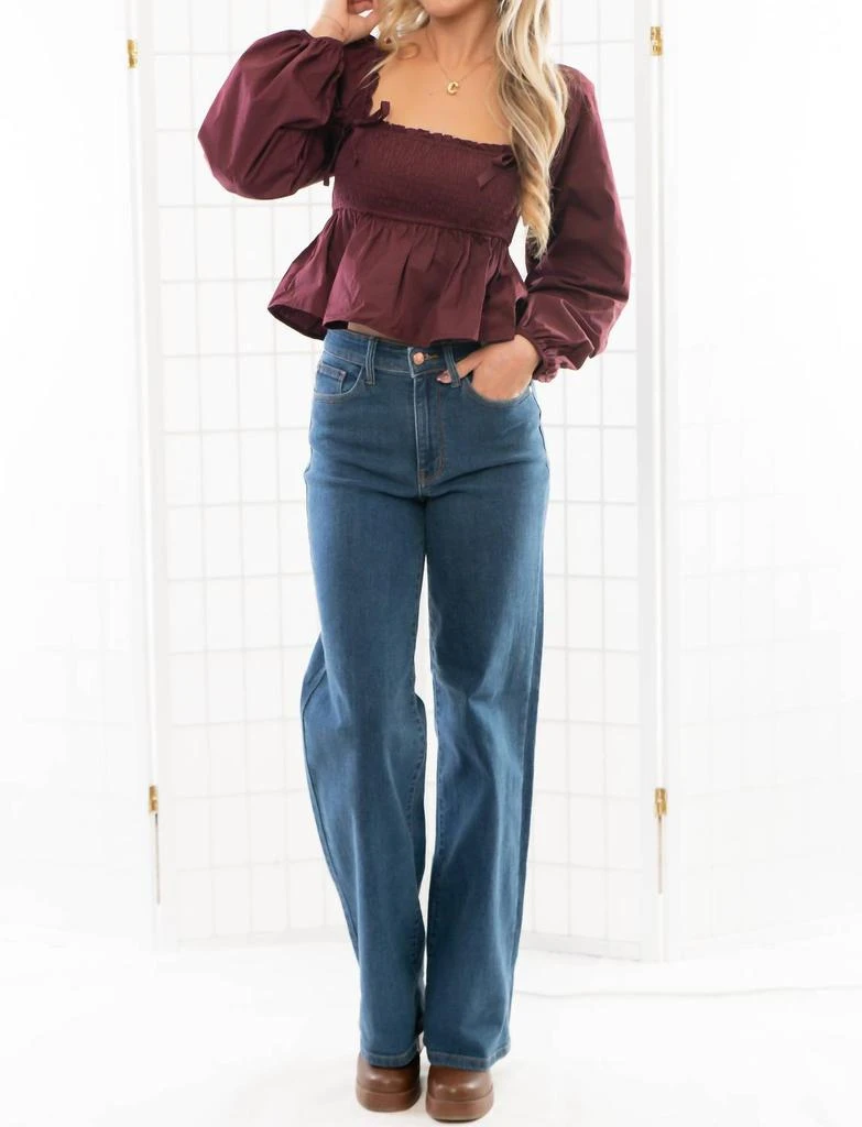 商品Le Lis|Le Lis - Square Neck Smocked Top,价格¥261,第1张图片