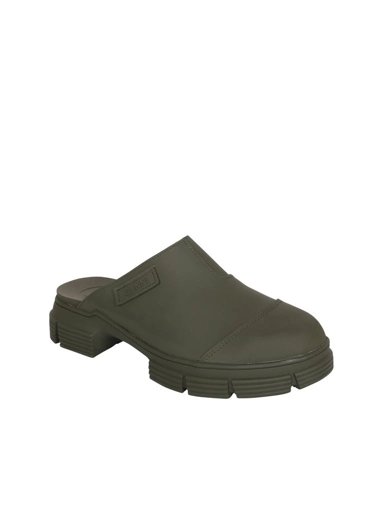 商品Ganni|GANNI CITY LOGO-PATCH MULES,价格¥1148,第2张图片详细描述